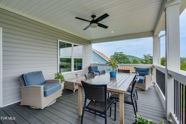 3137 London Rd, Kingsport, TN 37664 - deck featuring ceiling fan