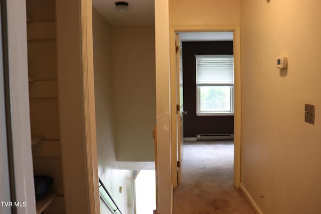 45 Laurel Rdg, Big Stone Gap, VA 24219 - hall with a baseboard heating unit and carpet floors