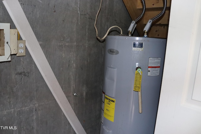 45 Laurel Rdg, Big Stone Gap, VA 24219 - utility room featuring electric water heater