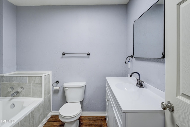 118 Hilbert Cir, Jonesborough, TN 37659 - full bathroom with vanity, a bath, and wood finished floors