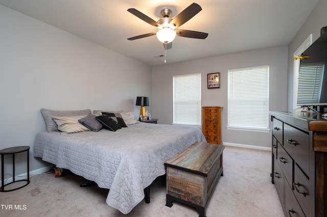 395 Kings Rd, Piney Flats, TN 37686 - bedroom with light colored carpet and a ceiling fan