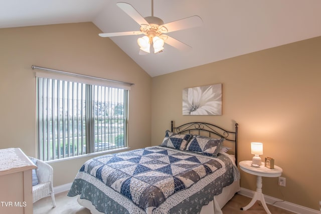 1551 Hatterdale Farm Rd Unit 1551, Blountville, TN 37617 - bedroom with vaulted ceiling and ceiling fan