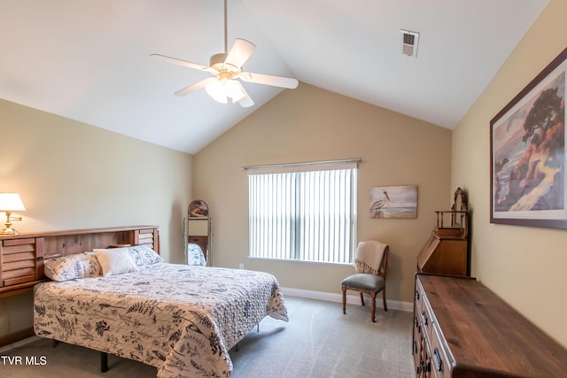 1551 Hatterdale Farm Rd Unit 1551, Blountville, TN 37617 - carpeted bedroom with lofted ceiling and ceiling fan