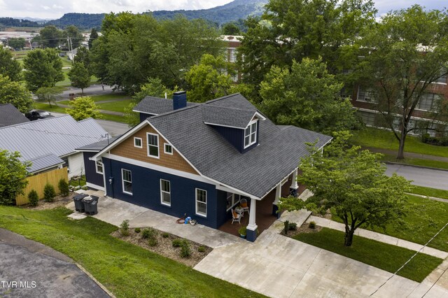 801 Watauga St, Kingsport, TN 37660 - aerial view of property and surrounding area featuring mountains