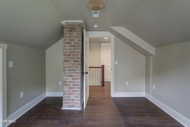 801 Watauga St, Kingsport, TN 37660 - bonus room with lofted ceiling and dark wood finished floors