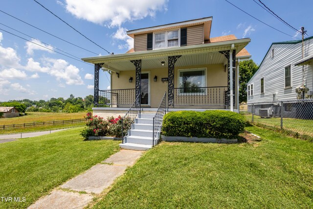 934 Massachusetts Ave, Bristol, VA 24201 - bungalow-style home featuring covered porch and stucco siding