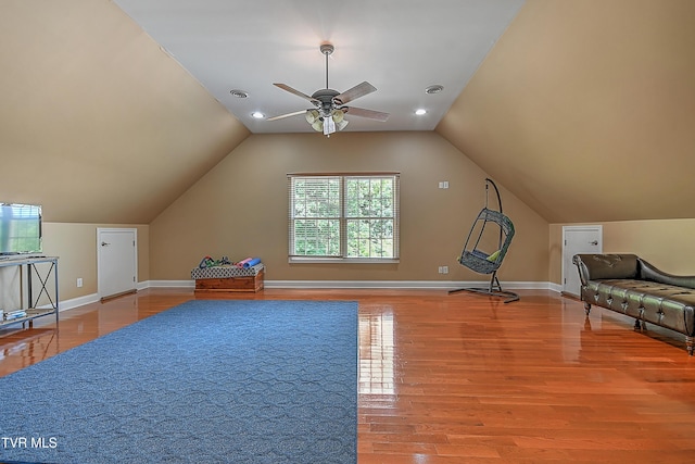 287 Pactolus Rd, Kingsport, TN 37663 - bonus room with ceiling fan, wood finished floors, and lofted ceiling