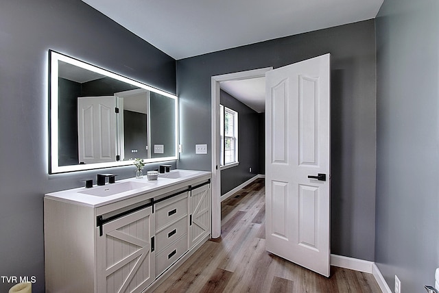 102 Spring Hill Dr, Unicoi, TN 37692 - full bath with double vanity and wood finished floors