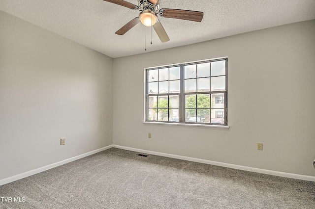 103 Northwinds Dr, Bristol, VA 24201 - spare room featuring carpet, ceiling fan, and a textured ceiling