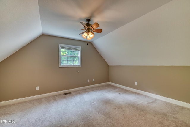 82 Hiddenbrook Ln Unit 82, Gray, TN 37615 - bonus room featuring ceiling fan, carpet flooring, and lofted ceiling