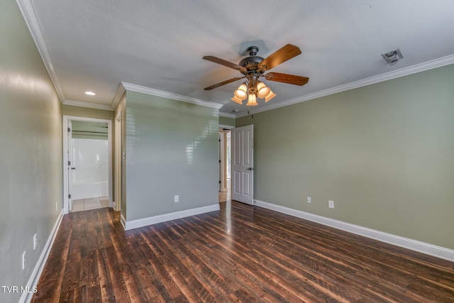 82 Hiddenbrook Ln Unit 82, Gray, TN 37615 - unfurnished bedroom featuring wood finished floors, crown molding, recessed lighting, and ceiling fan
