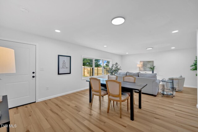 252 Kiser Cir, Jonesborough, TN 37659 - dining room with light wood-type flooring and recessed lighting
