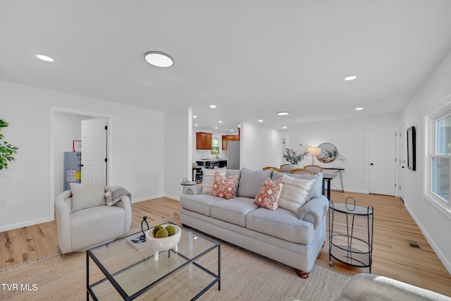 252 Kiser Cir, Jonesborough, TN 37659 - living room with light wood-style flooring and recessed lighting