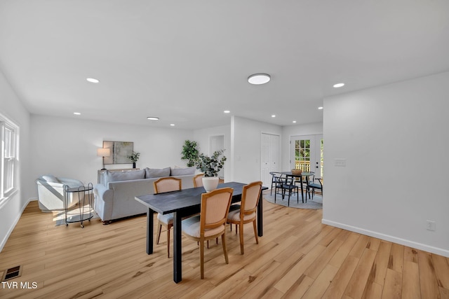 252 Kiser Cir, Jonesborough, TN 37659 - dining area featuring light wood finished floors, recessed lighting, and french doors
