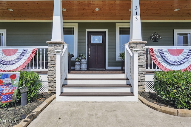 313 Treadway Trl, Jonesborough, TN 37659 - doorway to property with covered porch