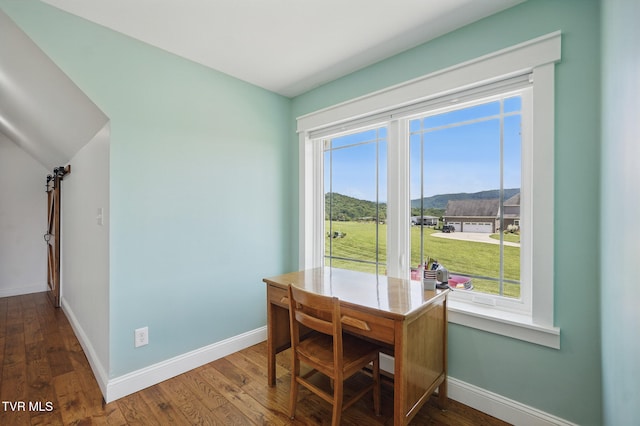 313 Treadway Trl, Jonesborough, TN 37659 - office with a mountain view and wood finished floors