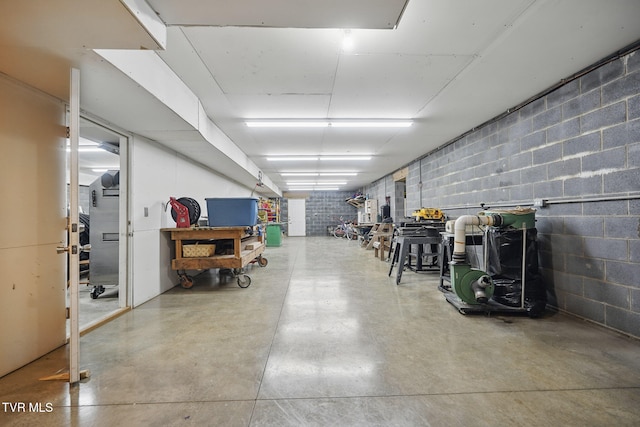 313 Treadway Trl, Jonesborough, TN 37659 - garage with concrete block wall