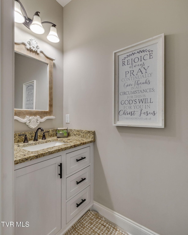 695 Opie Arnold Rd, Limestone, TN 37681 - bathroom featuring vanity and baseboards