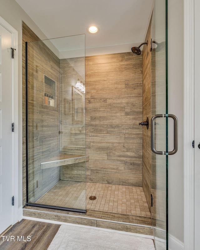 695 Opie Arnold Rd, Limestone, TN 37681 - full bathroom with a stall shower and recessed lighting