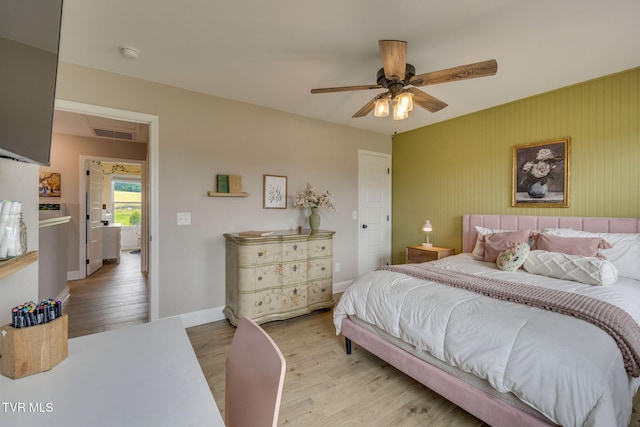 695 Opie Arnold Rd, Limestone, TN 37681 - bedroom featuring light wood-style floors and a ceiling fan