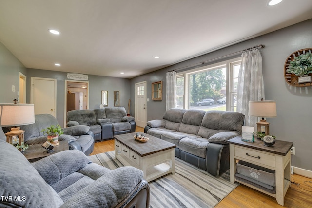 309 Knob Hill Dr, Bristol, TN 37620 - living area with light wood-style flooring and recessed lighting