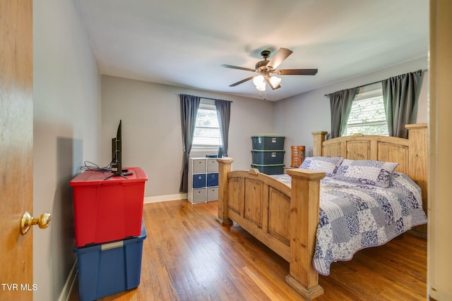 309 Knob Hill Dr, Bristol, TN 37620 - bedroom with wood finished floors and ceiling fan