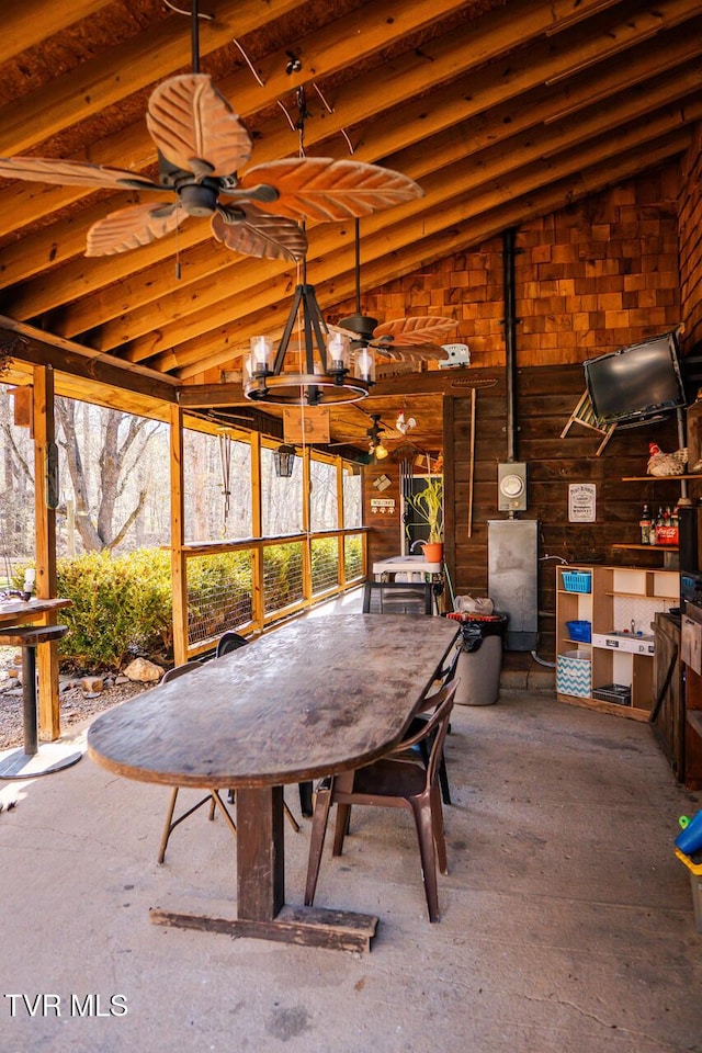 3504 James Phillips Way, Sevierville, TN 37876 - view of patio featuring a ceiling fan and outdoor dining area