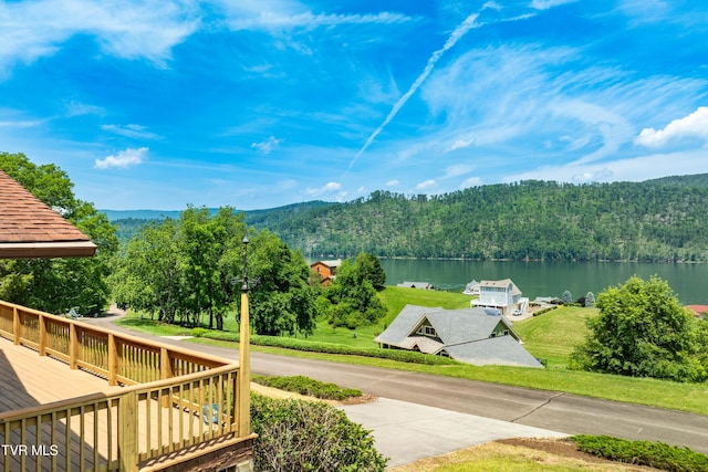 289 Harbor View Rd, Butler, TN 37640 - view of mountain backdrop featuring a nearby body of water and a heavily wooded area