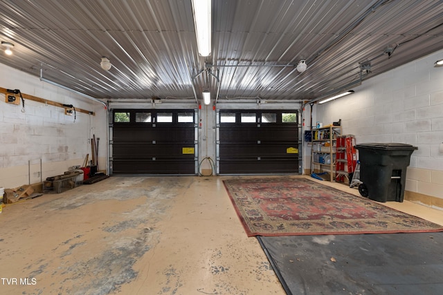 289 Harbor View Rd, Butler, TN 37640 - garage with concrete block wall