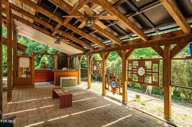 289 Harbor View Rd, Butler, TN 37640 - view of patio / terrace featuring ceiling fan and exterior kitchen