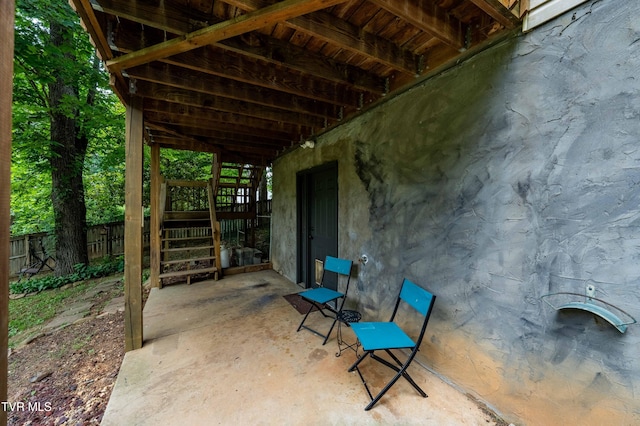149 Cochran Rd, Jonesborough, TN 37659 - view of patio / terrace featuring stairway