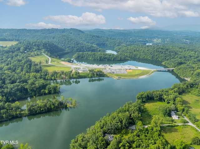 1826 Loop Rd, Lafollette, TN 37766 - bird's eye view of a heavily wooded area and a large body of water