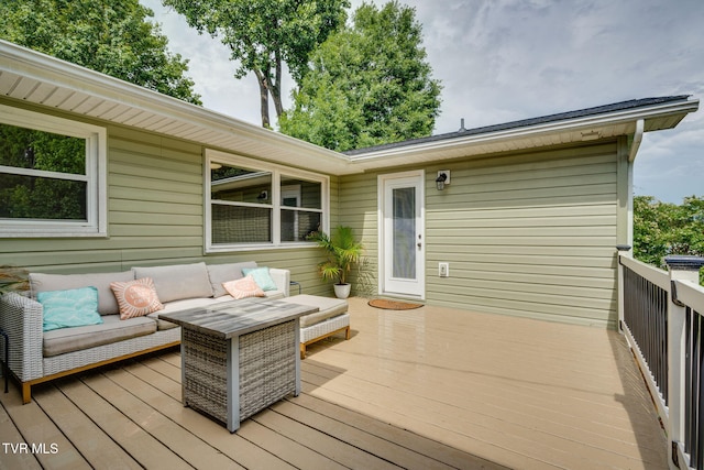 1933 Sand St, Kingsport, TN 37660 - wooden terrace with an outdoor hangout area