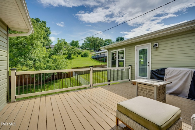 1933 Sand St, Kingsport, TN 37660 - deck featuring a fenced backyard