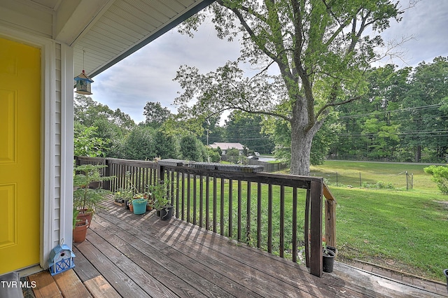 524 Boring Chapel Rd, Gray, TN 37615 - deck with view of wooded area