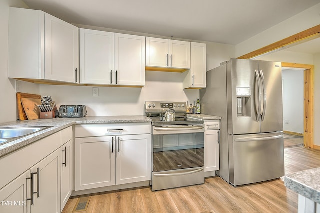 524 Boring Chapel Rd, Gray, TN 37615 - kitchen featuring stainless steel appliances, white cabinets, and light countertops