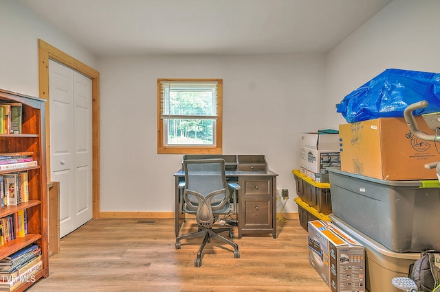 524 Boring Chapel Rd, Gray, TN 37615 - office featuring light wood-style flooring and baseboards