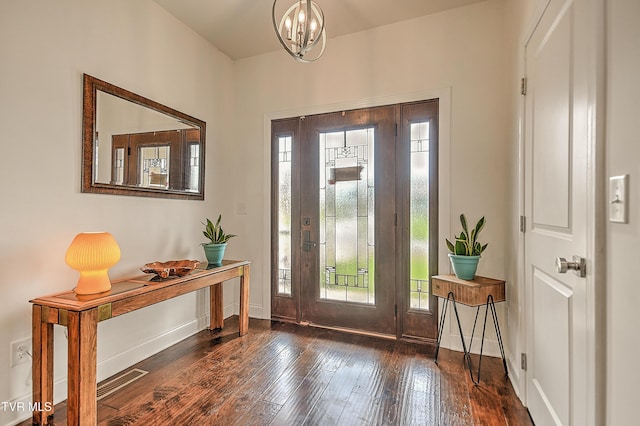 55 Farmstead Ln, Jonesborough, TN 37659 - foyer entrance with plenty of natural light, hardwood / wood-style flooring, and a chandelier