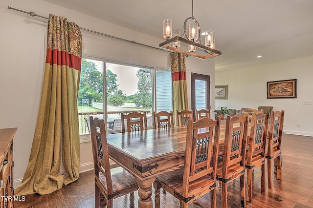 55 Farmstead Ln, Jonesborough, TN 37659 - dining room featuring a chandelier, dark wood-style floors, and recessed lighting