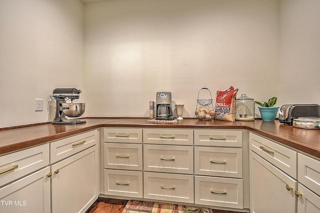 55 Farmstead Ln, Jonesborough, TN 37659 - kitchen featuring white cabinetry and dark wood-style flooring