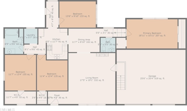 3025 Shipley St, Kingsport, TN 37664 - view of property floor plan