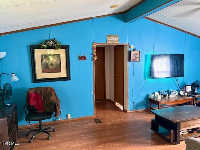 222 SW Azalea Dr, Wise, VA 24293 - office area featuring wood finished floors