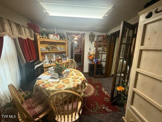 123 Mcmahan Gibbs Rd, Roan Mountain, TN 37687 - dining space featuring carpet flooring