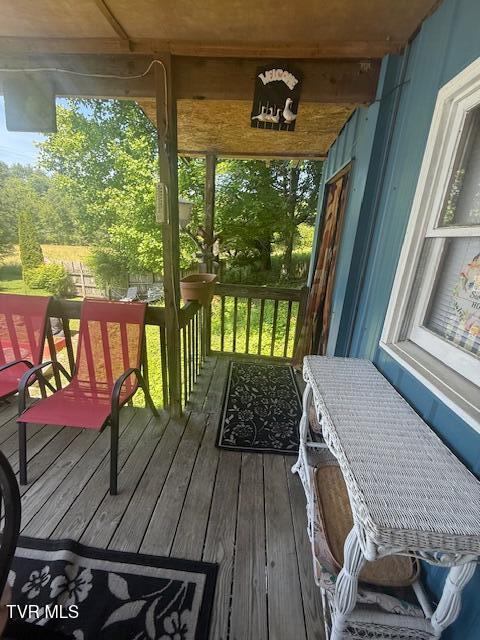 123 Mcmahan Gibbs Rd, Roan Mountain, TN 37687 - view of wooden deck