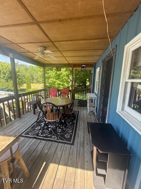 123 Mcmahan Gibbs Rd, Roan Mountain, TN 37687 - view of wooden terrace