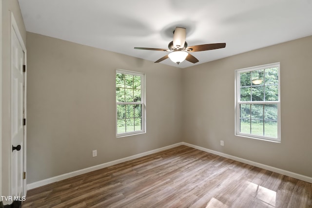 113 Paul Mathes Rd, Chuckey, TN 37641 - unfurnished room featuring wood finished floors and ceiling fan