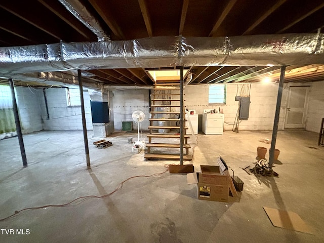 6361 Dr Thomas Walker Rd, Rose Hill, VA 24281 - basement featuring separate washer and dryer