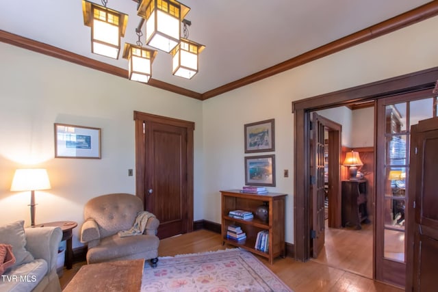 940 Park St, Bristol, VA 24201 - living room with wood finished floors and ornamental molding