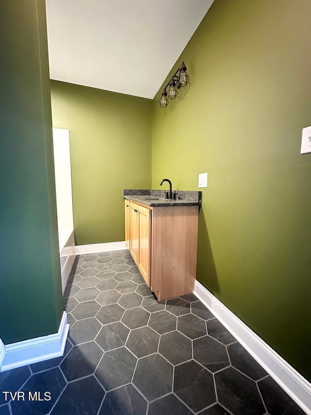 461 S Shady Ave, Damascus, VA 24236 - bathroom featuring vanity and baseboards