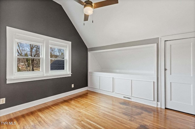 461 S Shady Ave, Damascus, VA 24236 - bonus room with lofted ceiling, a ceiling fan, and light wood finished floors